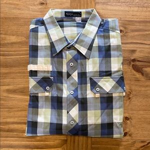 NWT: Rocawear long sleeve, blue/green plaid Sz 3XL